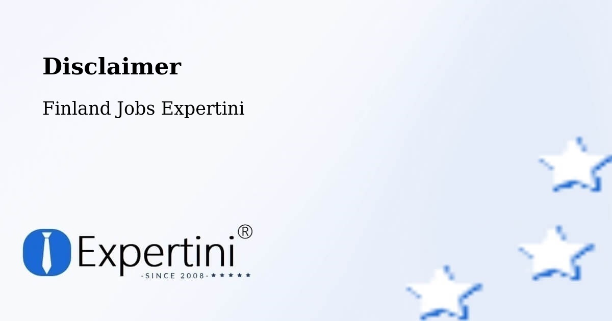 Disclaimer – Inari - Finland Jobs Expertini